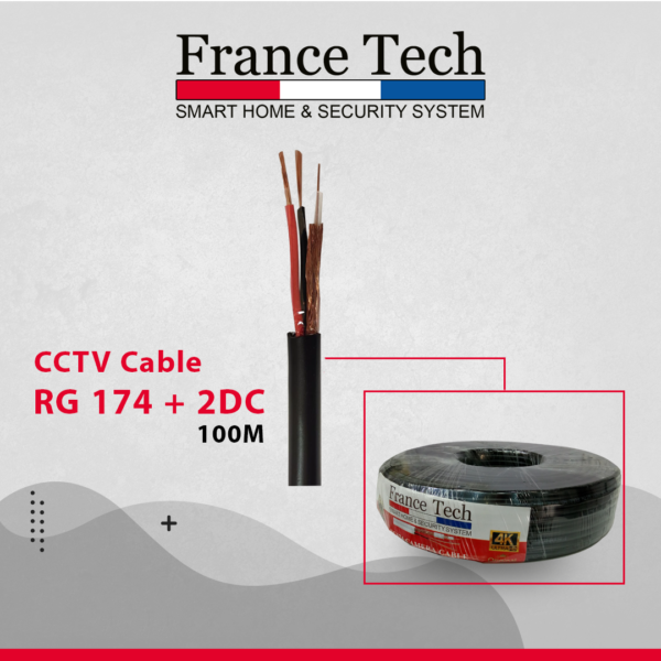 FRANCE TECH Coaxial Cable RG174 100Y