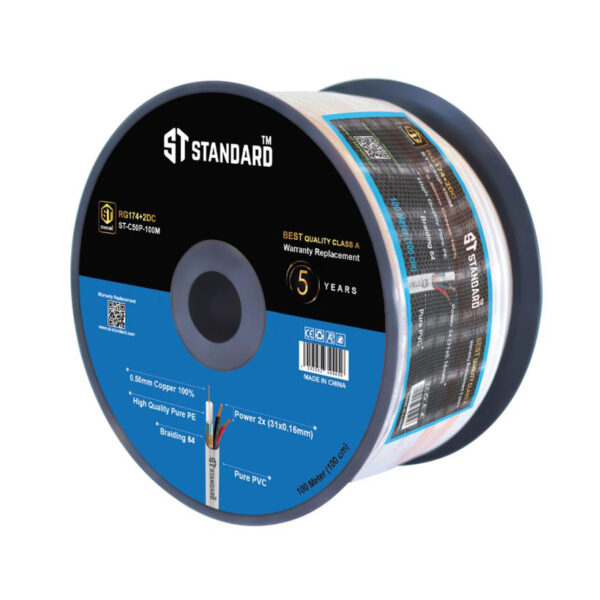 ST-Standard-Coaxial-Cable-St-C50-RG174-100M-Plastic
