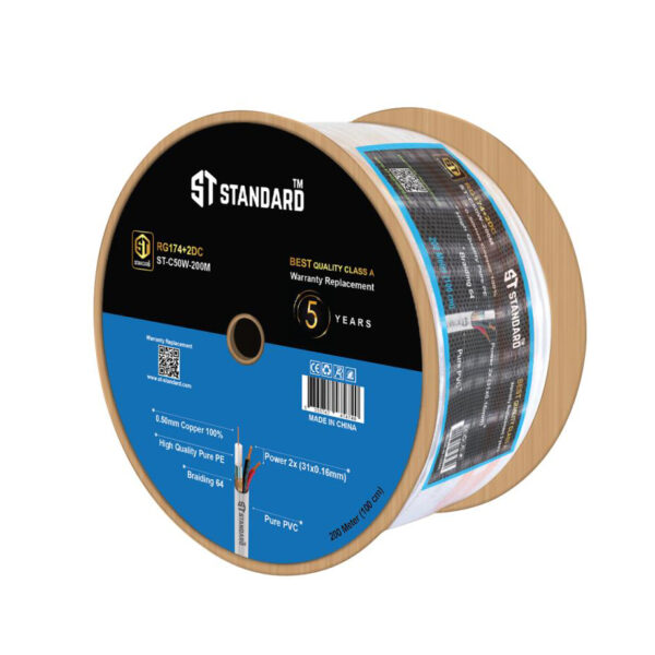 ST-Standard Coaxial Cable St-C50W RG174 200M Wood