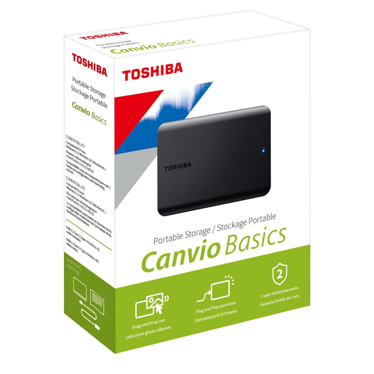 Toshiba Canvio Basics 1TB USB 3.0 Portable External Hard Disk | Toshiba Canvio Basics 1TB USB 3.0 Portable External Hard Disk 2
