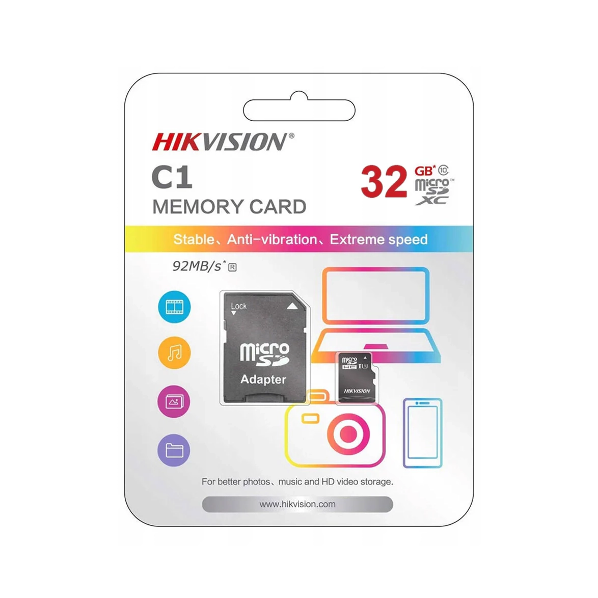Hikvision C1 32GB Memory Card 32جيجا بايت C1 ميموري كارد هيكفيجين | Hikvision C1 32GB Memory Card