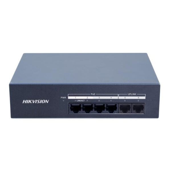 Hikvision DS-XS06G-P 4 Port Gigabit Unmanaged POE Switch