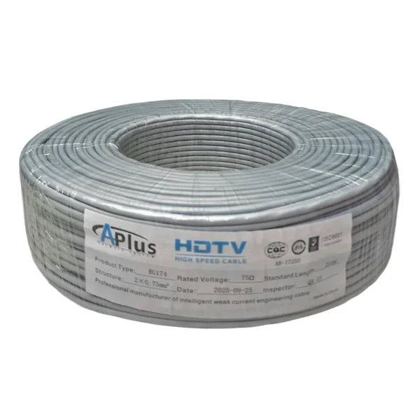 APlus-AB-17250-Coaxial-Cable-RG174-200M-Grey