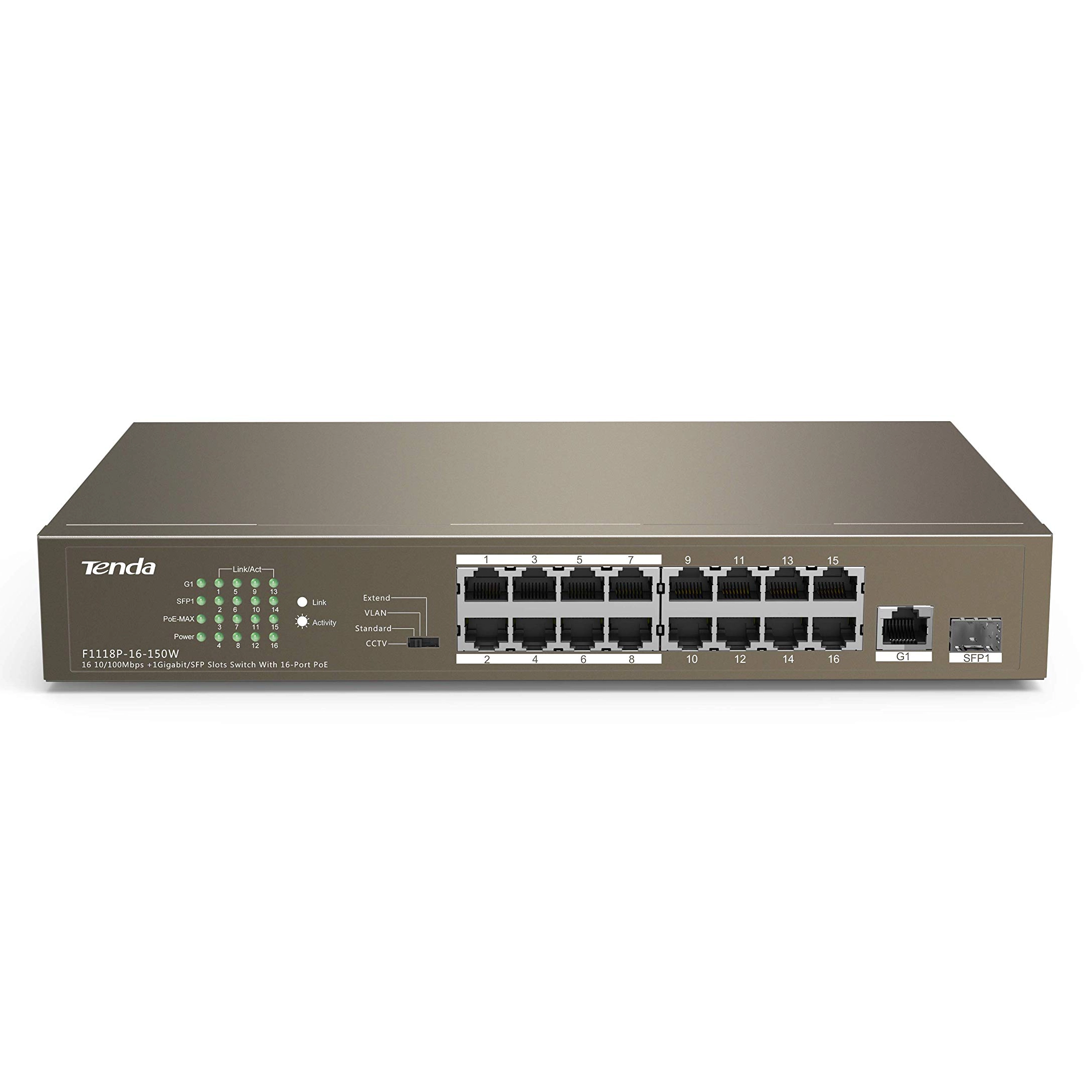Tenda TEF1118P 16-Port PoE Switch 150W Tenda-TEF1118P-16-Port-PoE-Switch-150W.webp