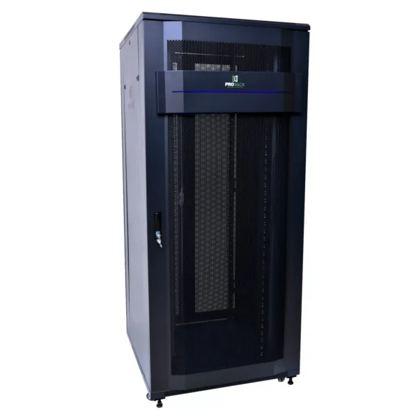 ProRack-PR-FV8142-42U-80×100cm-Standing-Server-Rack-with-Vented-Door-4-Fans-Shelf-and-8-Outlet-PDU