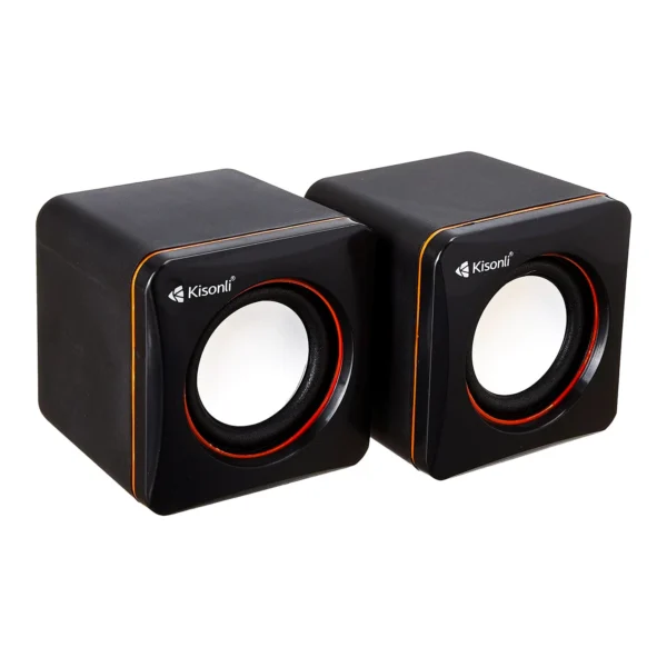 Kisonli V400 2.0 USB Desktop Speakers with 3.5mm AUX