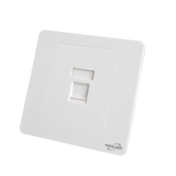 ProLink PL-FP1-UK 1-Port UK Type Faceplate 86×86mm with Shutter