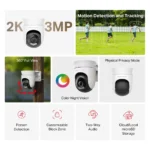 Mercusys MC510 2K 3MP Outdoor Pan/Tilt Security Wi-Fi Camera