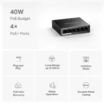 Mercusys MS106LP 6-Port 10/100Mbps Desktop Switch with 4 PoE+ Ports